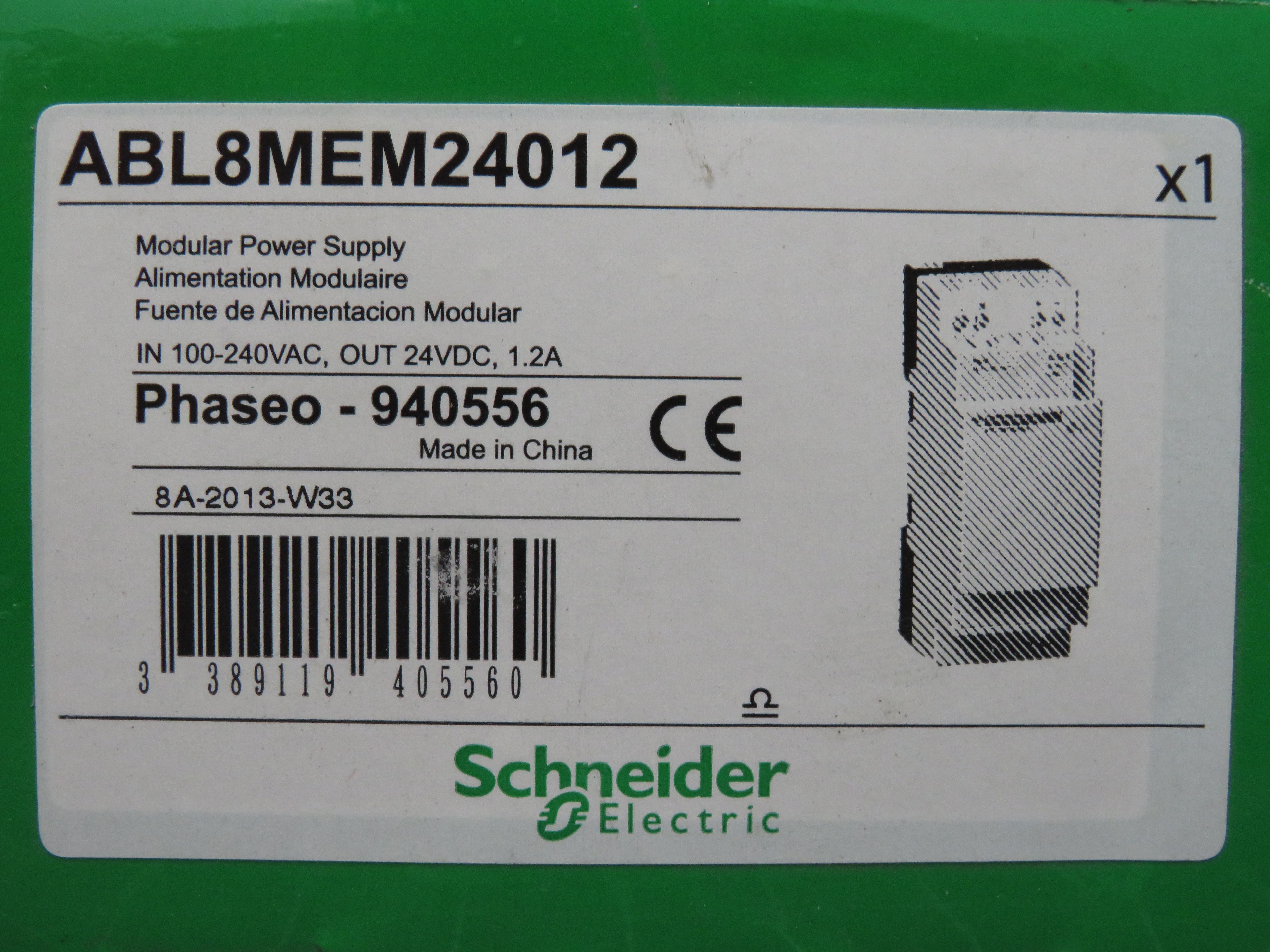 Schneider ABL8MEM24012 Modular Power Supply T157998 | eBay